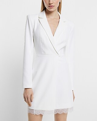 blazer dress white
